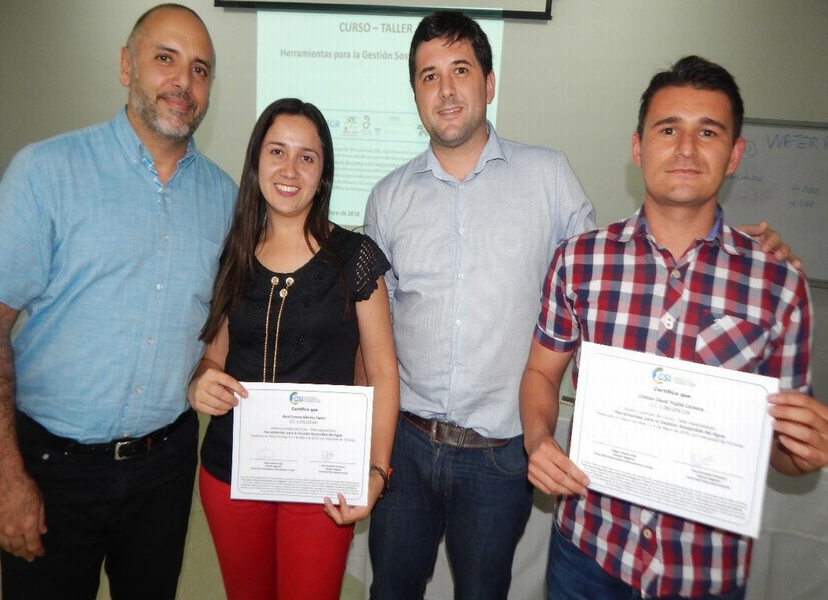 Diego Arévalo, Carol Méndez, Alex Fernando Paulussen   y Cristian Trujillo